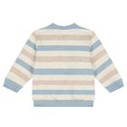 Baby Boys Beige, White & Blue Tracksuit (3 Piece), 1, hi-res