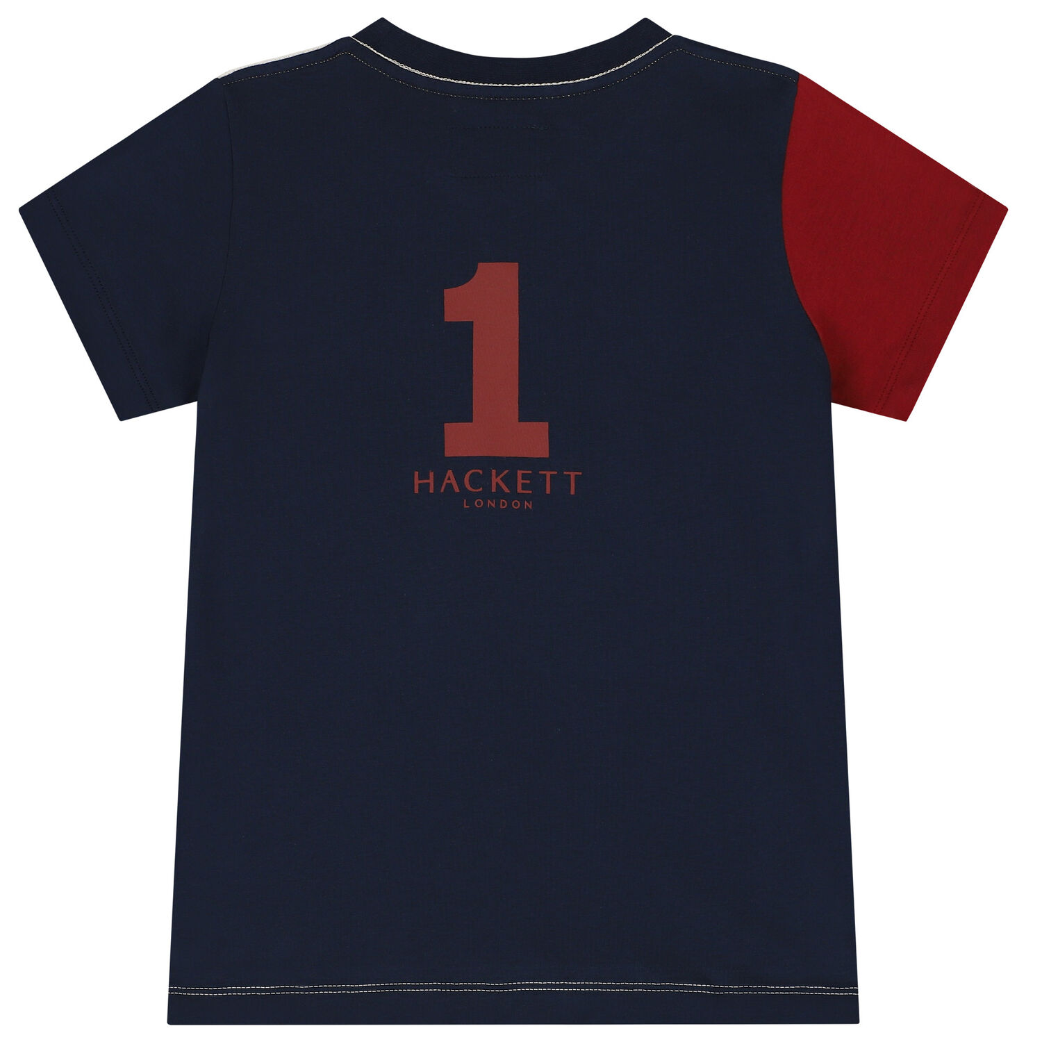 Boys Ivory & Navy Blue Logo T-Shirt, 1, hi-res image number null