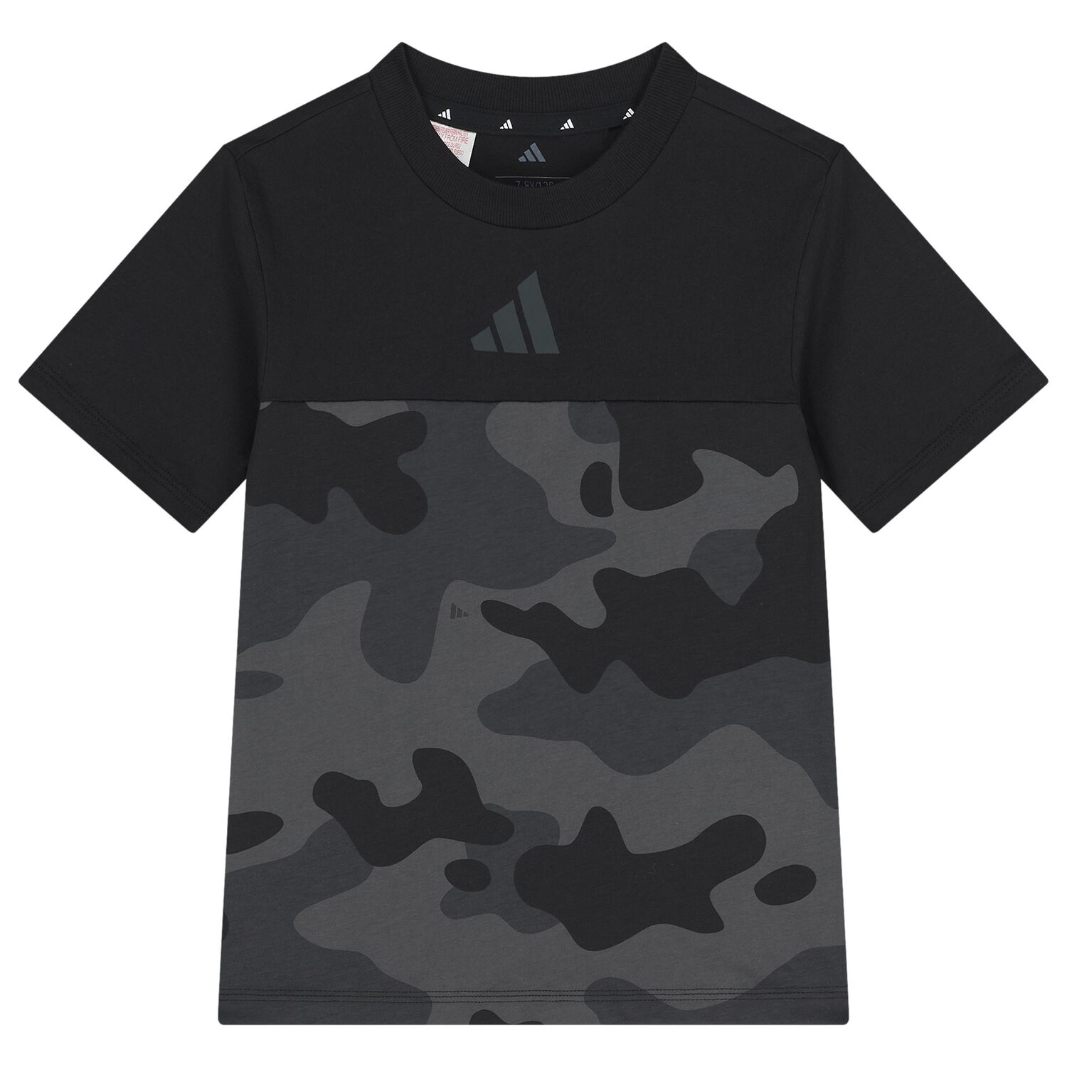 Boys Black Camoflauge T-Shirt, 1, hi-res