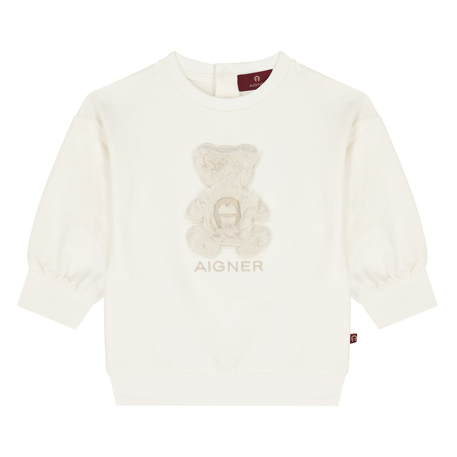 Younger Ivory Ivory Faux Fur Teddy Bear Logo Sweatshirt, 1, hi-res