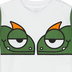 Younger Boys White Chameleon T-Shirt, 1, hi-res