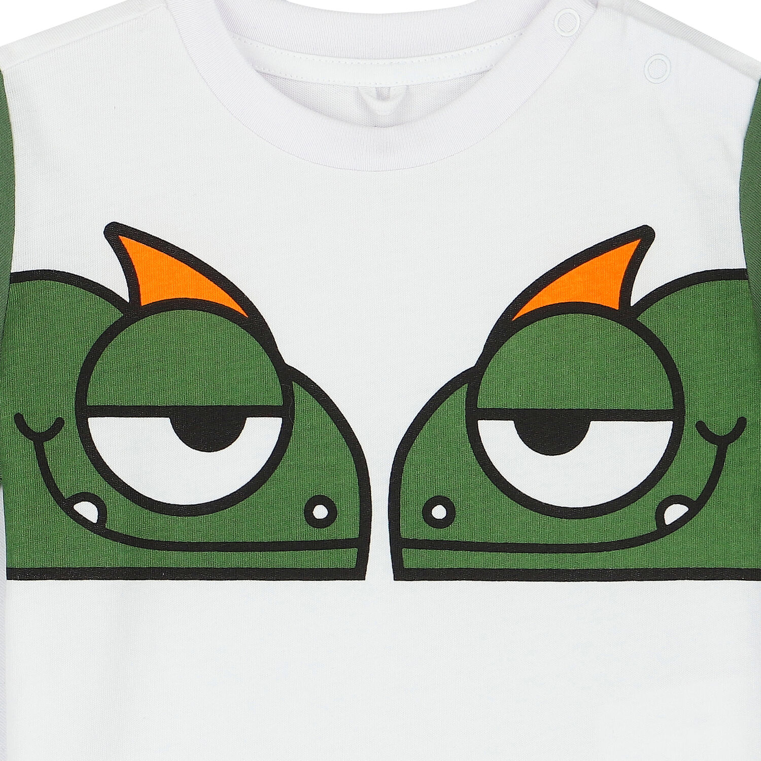 Younger Boys White Chameleon T-Shirt, 1, hi-res