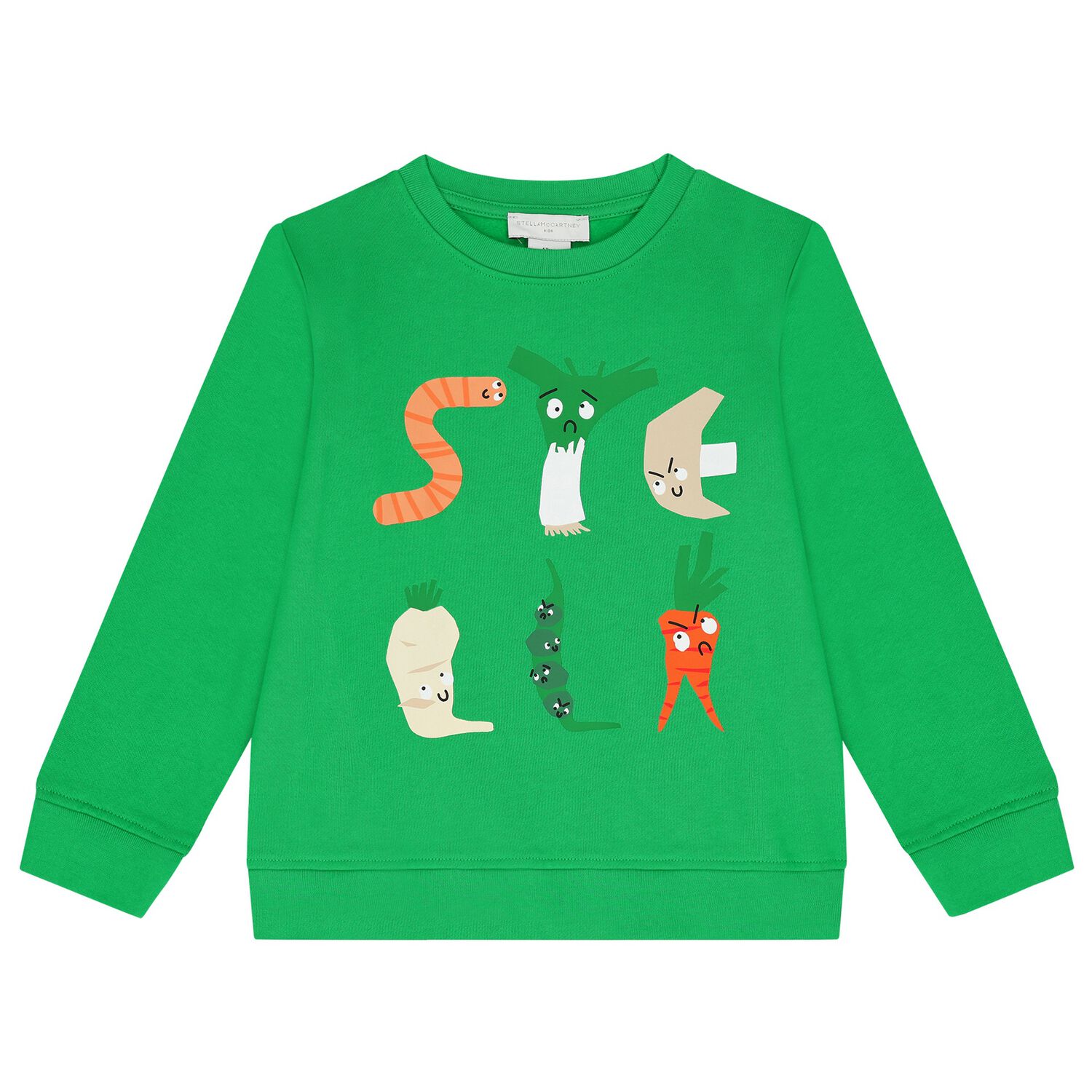 Boys Green Vegetable Logo Sweatshirt, 1, hi-res image number null