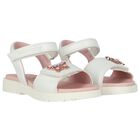 Girls White Butterfly Sandals, 1, hi-res