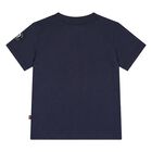 Younger Boys Navy Blue Logo T-Shirt, 3, hi-res
