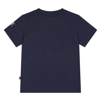 Younger Boys Navy Blue Logo T-Shirt