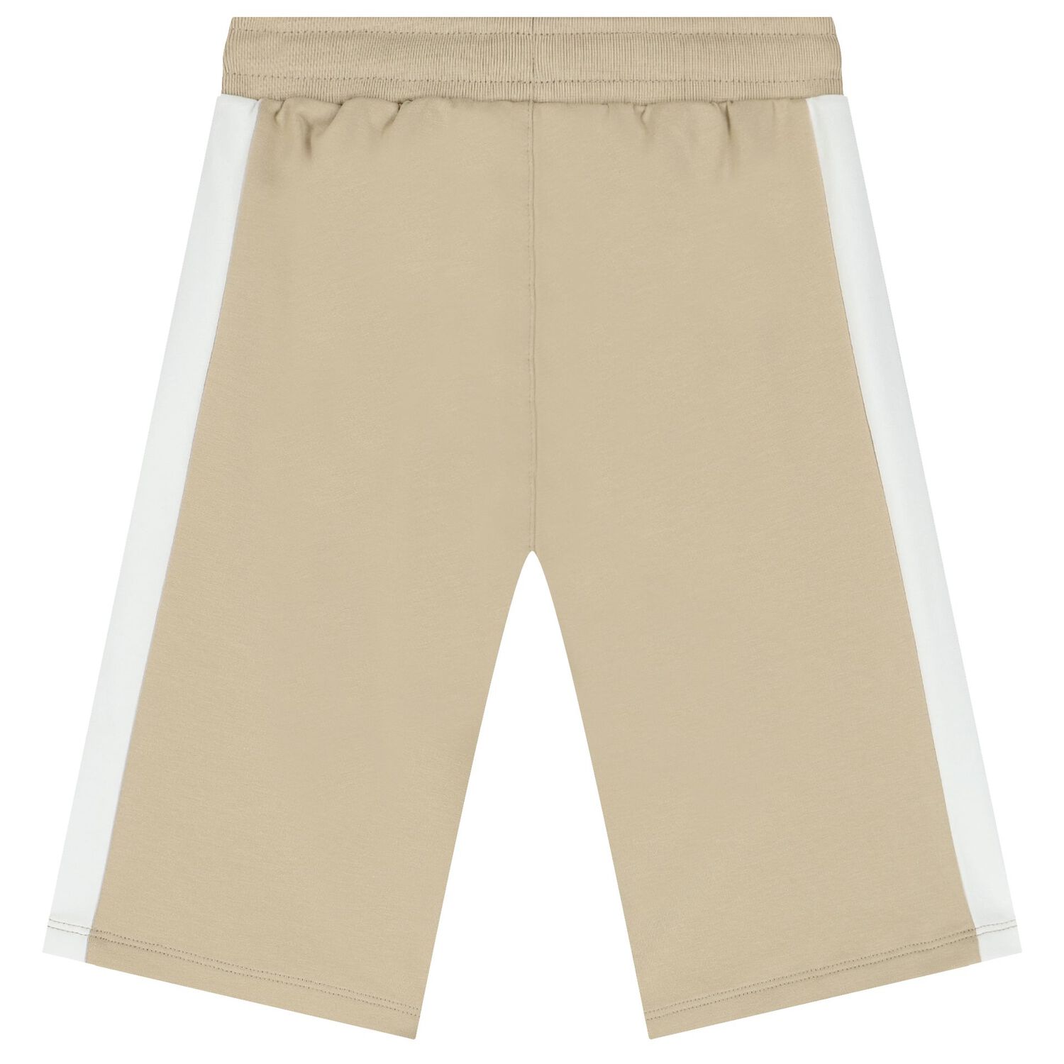 Boys Beige & White Logo Shorts, 1, hi-res image number null