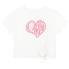 Girls Ivory Logo T-Shirt, 1, hi-res