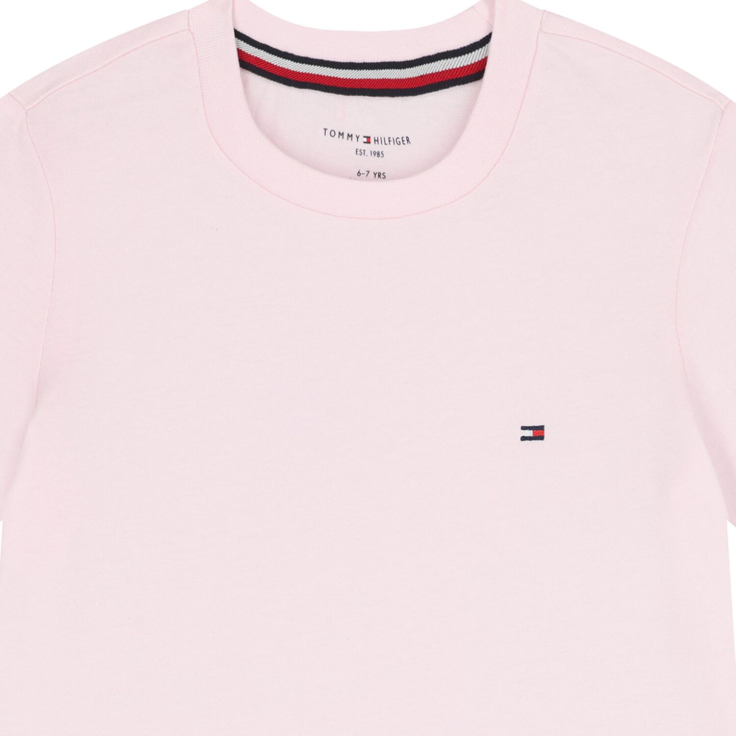 Girls Pink & Navy Blue Cotton Logo T-Shirts ( 2-Pack ), 2, hi-res