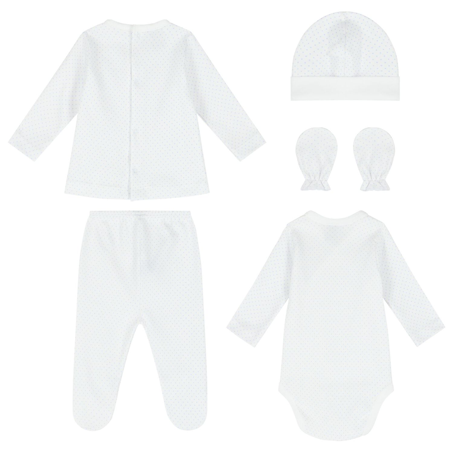 White & Blue Dots Baby Gift Set, 3, hi-res image number null
