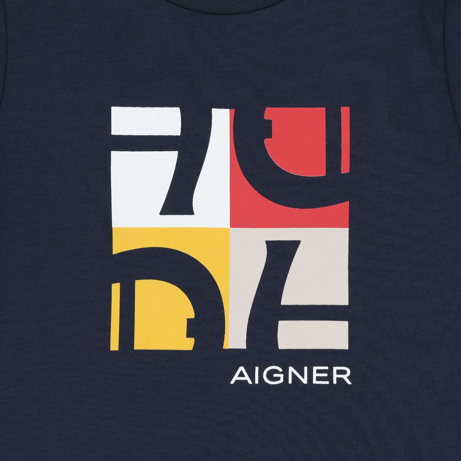 Younger Boys Navy Blue Logo T-Shirt, 2, hi-res