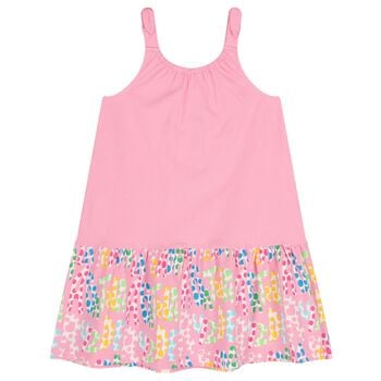 Girls Pink Logo Dress