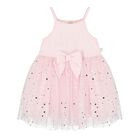 Baby Girls Pink Bow Tulle Dress Set, 1, hi-res