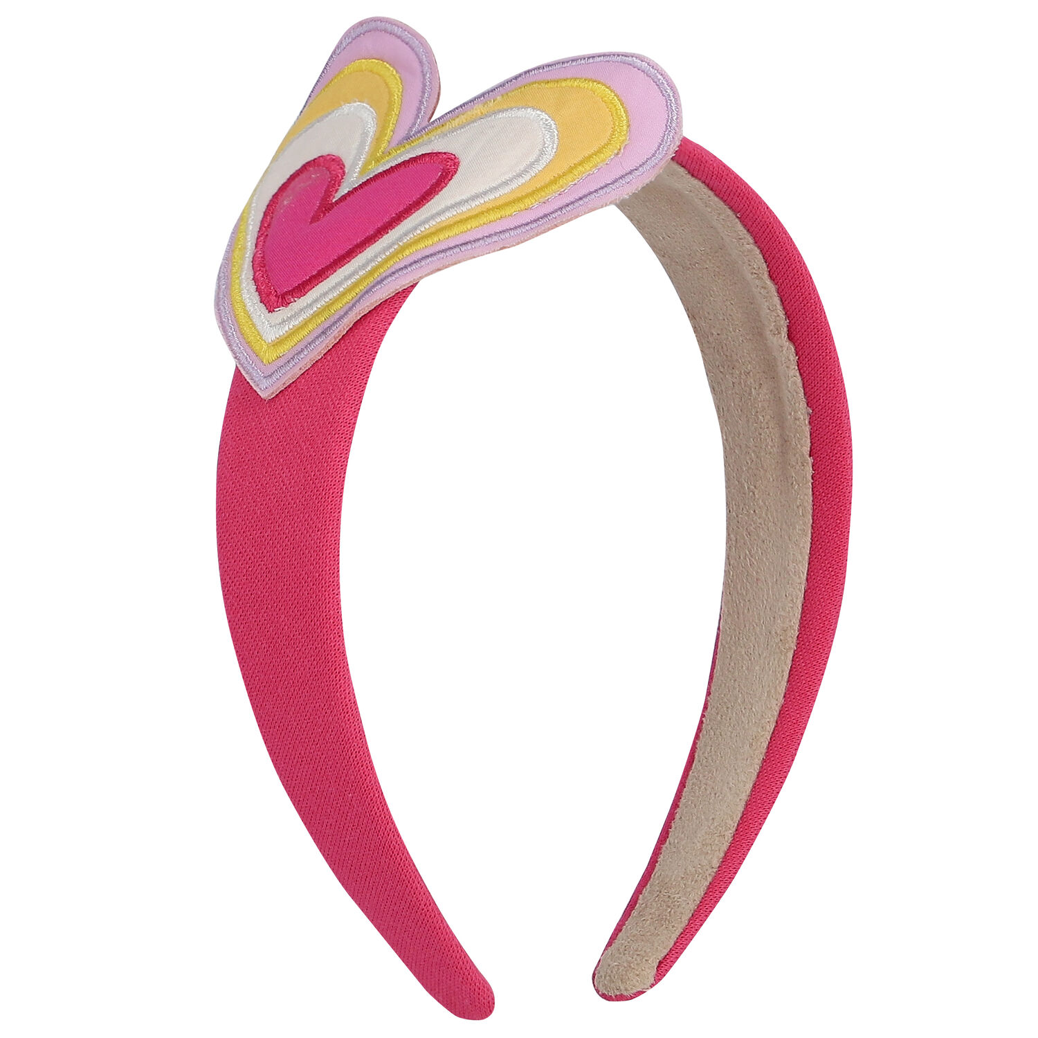 Girls Pink Hearts Headband, 1, hi-res