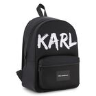 Black Logo Backpack, 1, hi-res