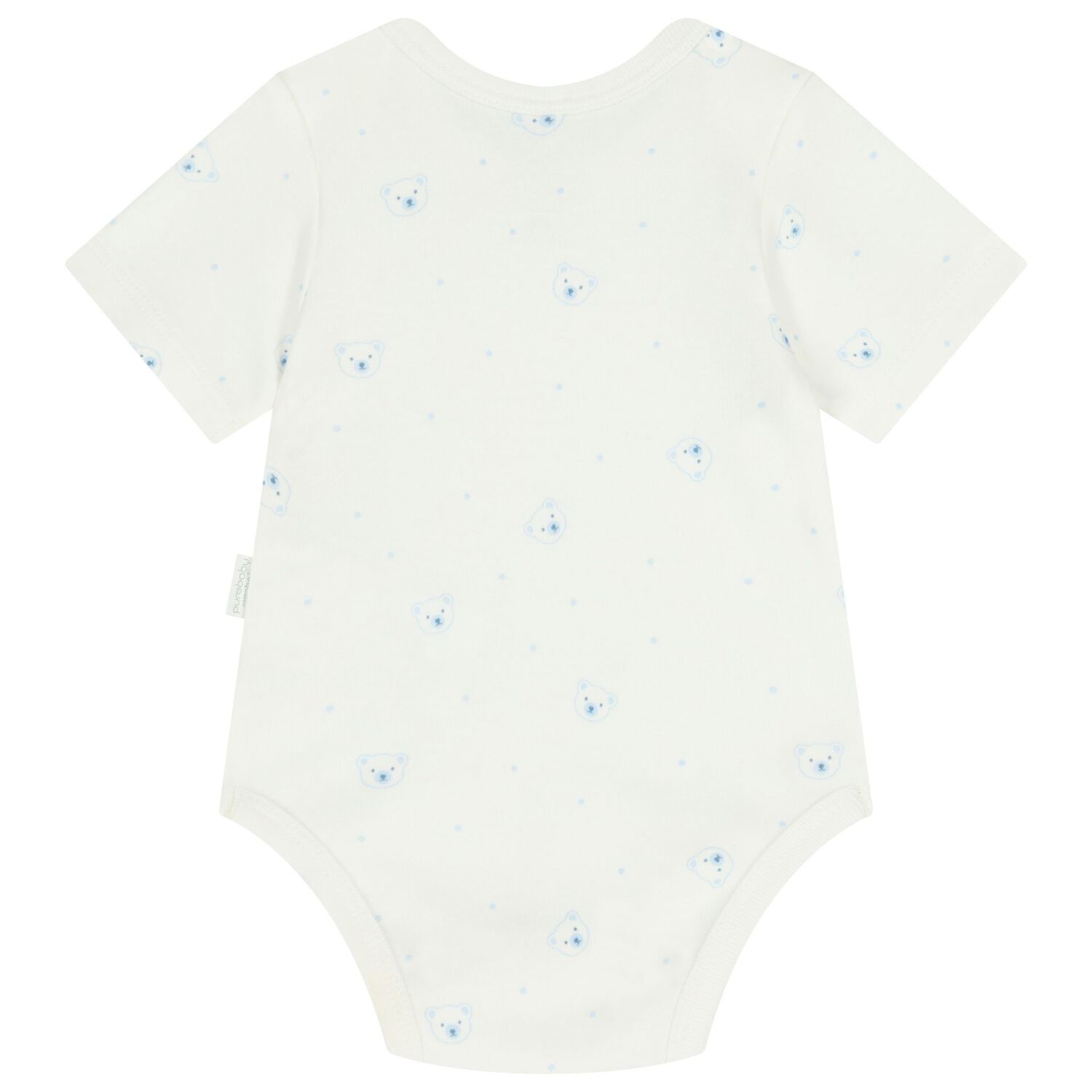 Baby Boys White & Blue Bodysuits ( 2-Pack ), 1, hi-res