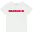 Girls White Logo T-Shirt, 2, hi-res