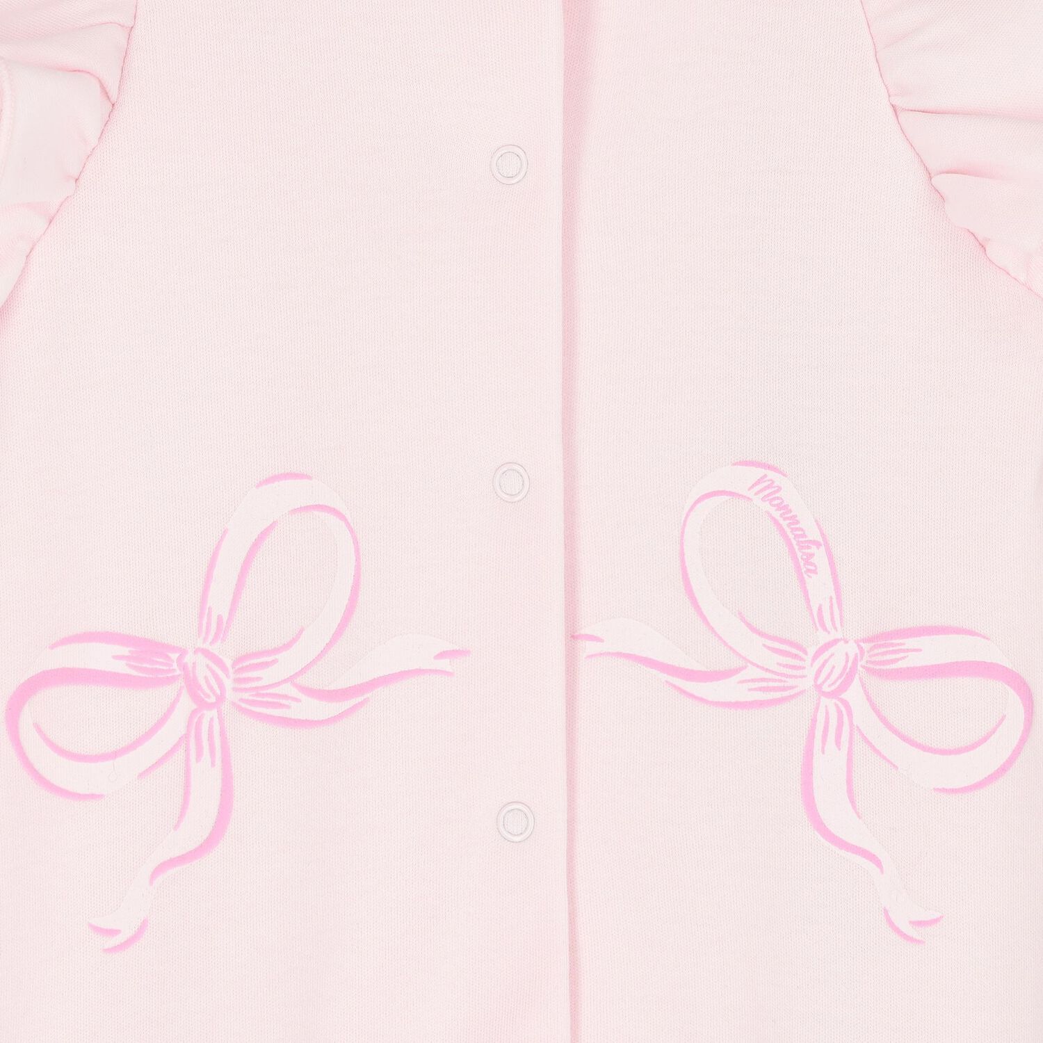 Baby Girls Pink Bow Babygrow, 1, hi-res