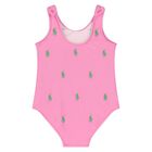 Younger Girls Pink Pony Logo Swimsuit, 1, hi-res