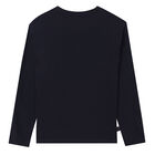 Boys Navy Break Dancers Long Sleeve Top, 1, hi-res