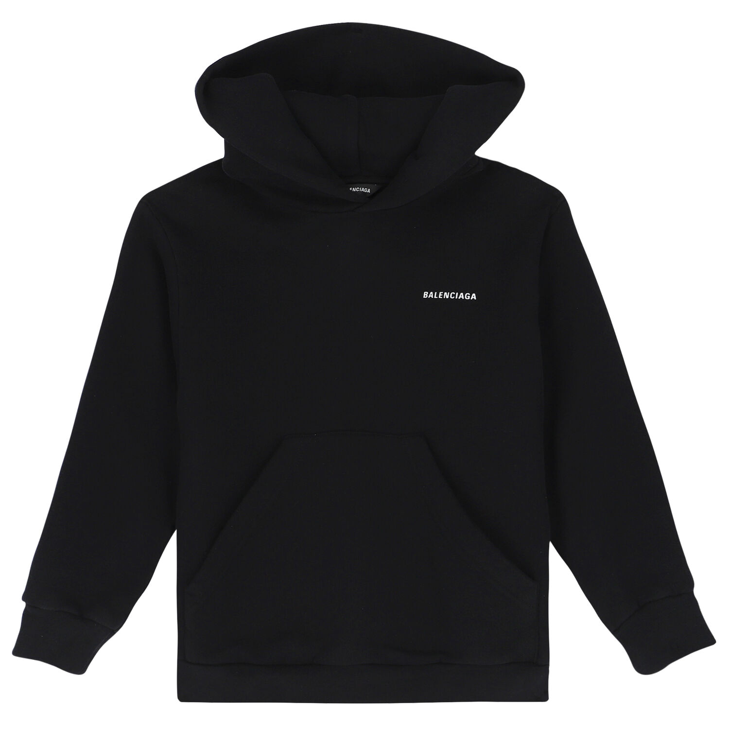 Black Logo Hooded Top, 1, hi-res
