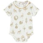 White Carousel Baby Bodysuit, 1, hi-res