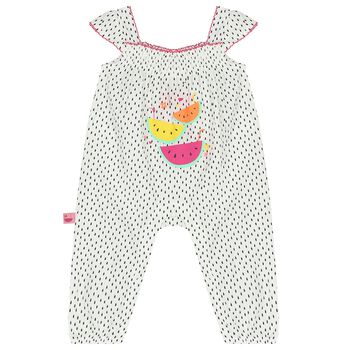 Baby Girls White Watermelon Romper