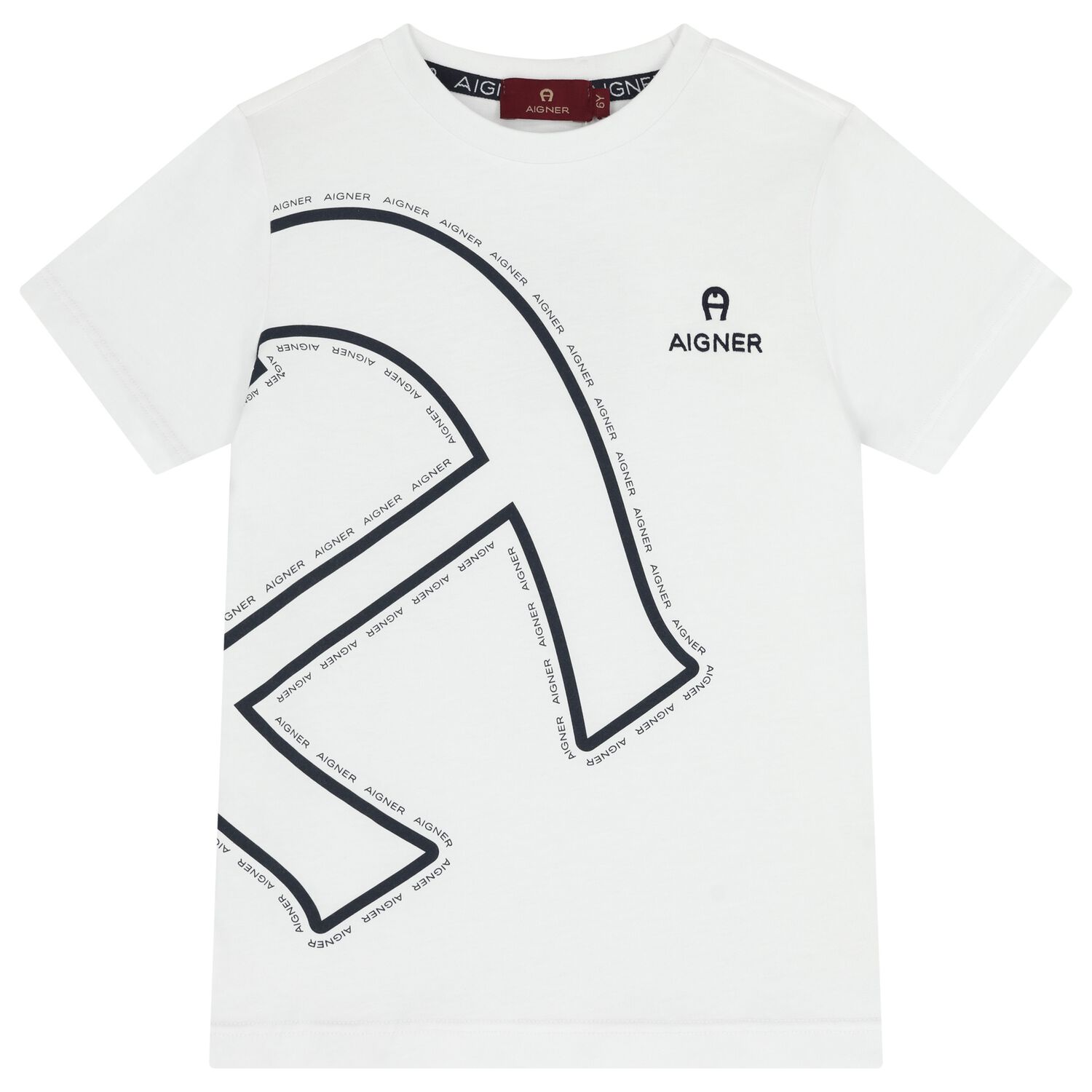 Boys White Logo T-Shirt, 1, hi-res