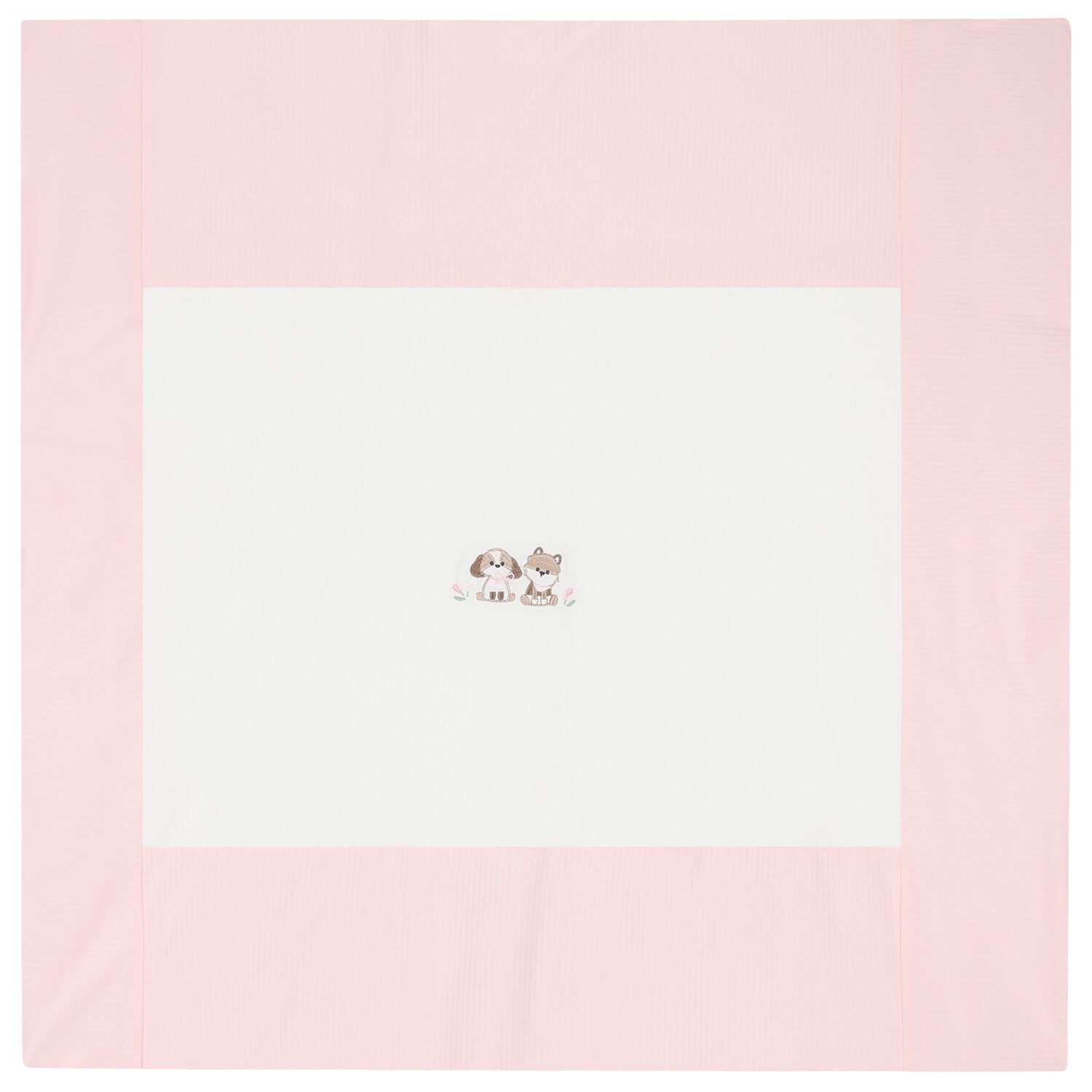 Baby Girls White & Pink Blanket, 1, hi-res