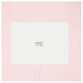 Baby Girls White & Pink Blanket
