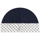 Baby Boys Navy Blue & White Logo Hat, 2, hi-res