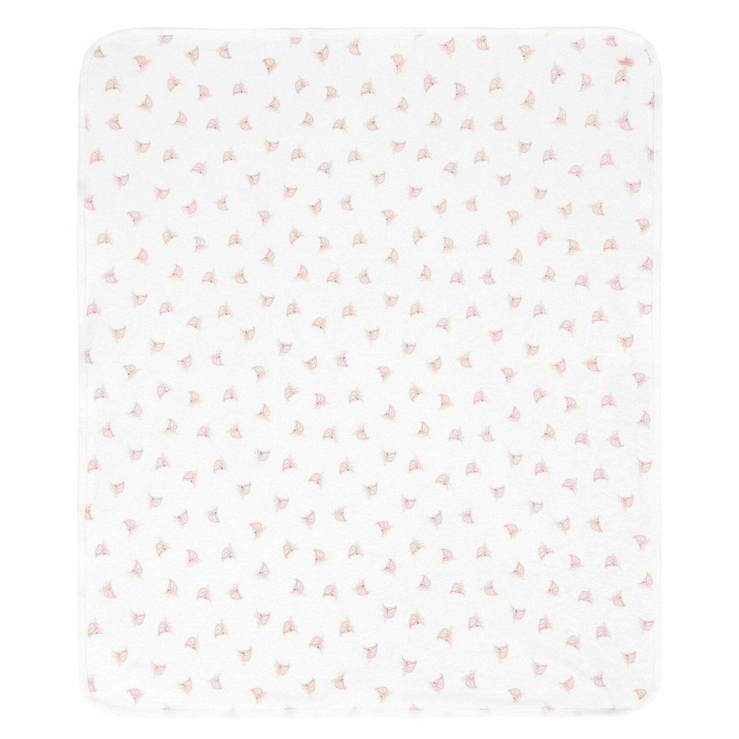 Baby Girls White & Pink Blanket, 1, hi-res