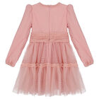 Girls Pink Tulle Dress, 1, hi-res