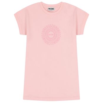 Girls Pink Logo Dress