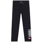 Boys Navy Logo Cotton Jogger, 1, hi-res