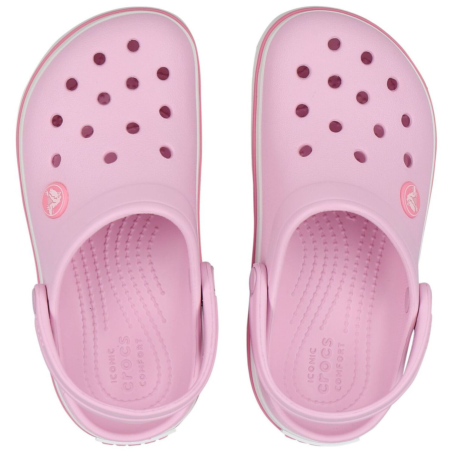 Girls Pink Crocband Clog Sandals, 1, hi-res image number null