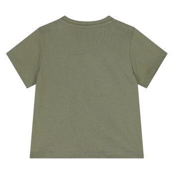 Younger Boys Green Logo T-Shirt