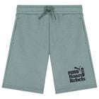 Boys Green Logo Shorts, 2, hi-res