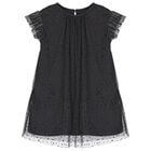 Girls Grey Dots Tulle Dress, 1, hi-res