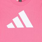 Girls Pink & Grey Logo Shorts Set, 1, hi-res