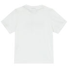Younger Boys White Logo T-Shirt, 1, hi-res