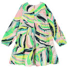 Girls Green Velvet Dress, 1, hi-res