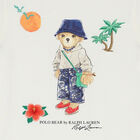 Girls White Polo Bear T-Shirt, 1, hi-res