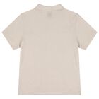 Boys Beige Logo Polo Shirt, 1, hi-res