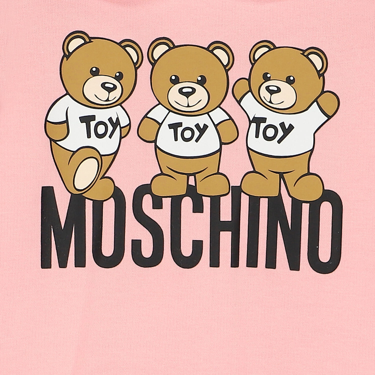 Pink Teddy Bear Logo Babygrow, 4, hi-res