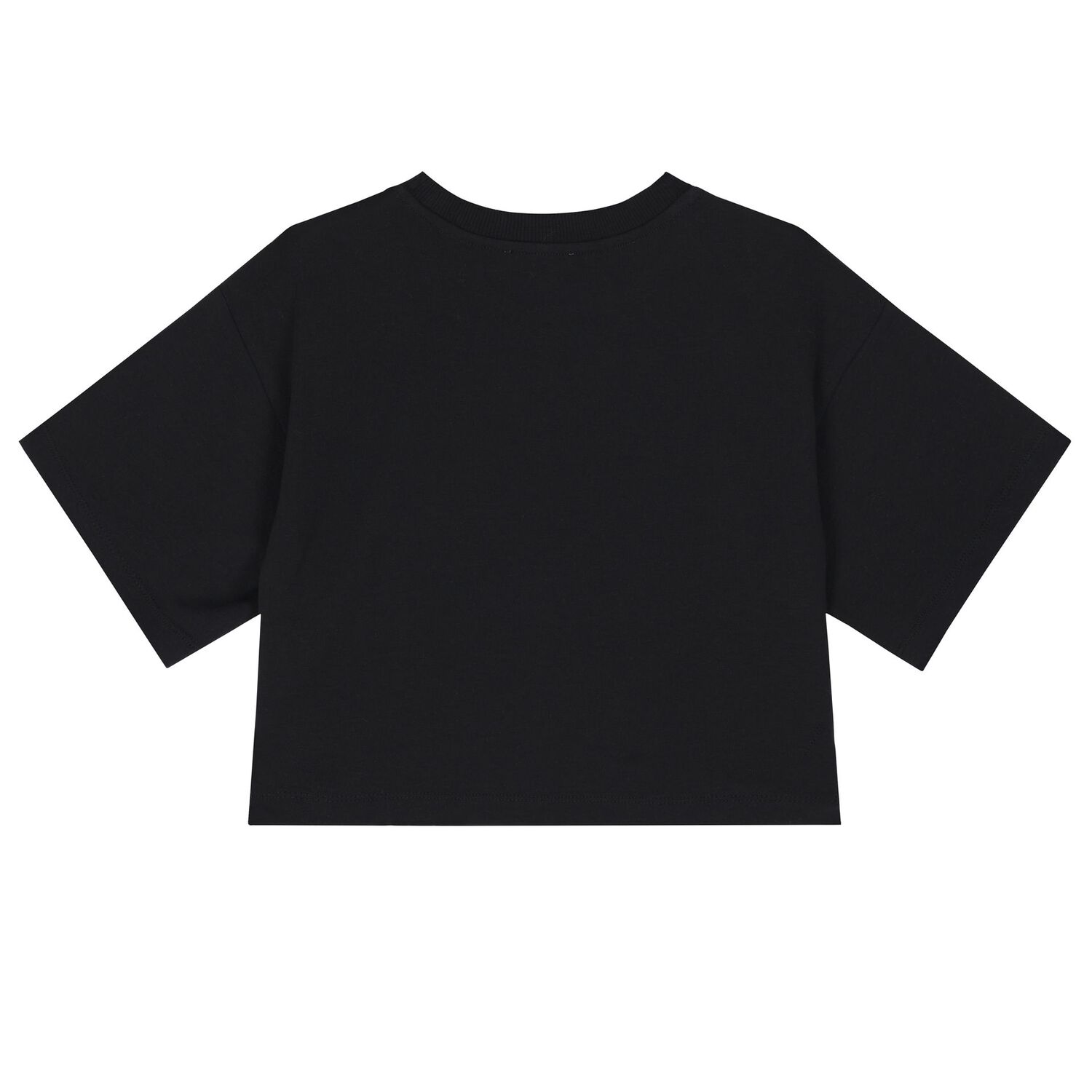 Girls Black Teddy Bear Logo T-Shirt, 4, hi-res image number null