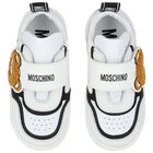White & Black Teddy Bear Trainers, 1, hi-res