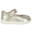 Baby Girls Gold Pre Walker Shoes, 1, hi-res