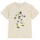 Boys Green, Beige & Grey Shorts Set, 2, hi-res