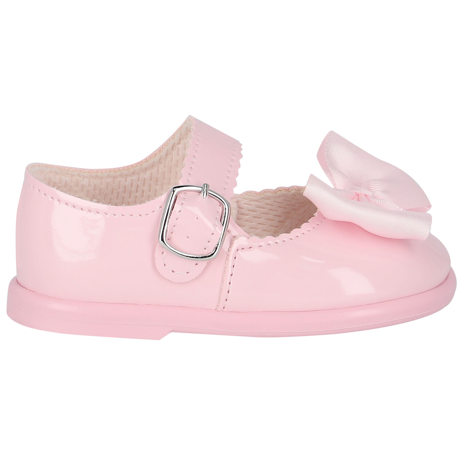 Baby Girls Pink Leather Pre Walker Shoes, 1, hi-res image number null